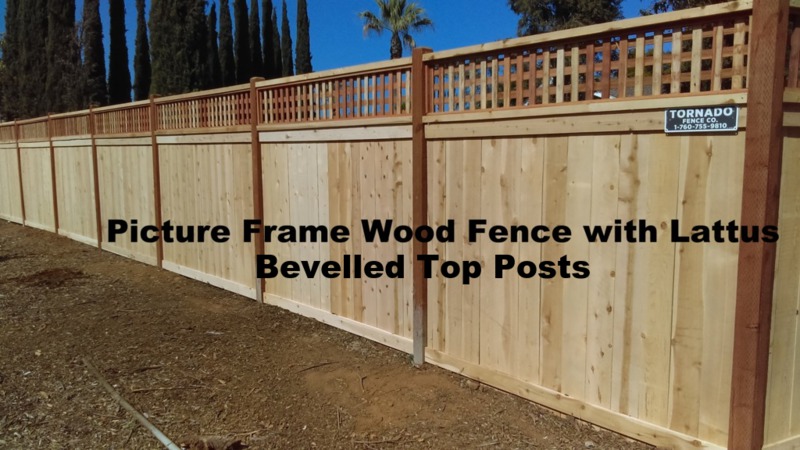 Picture frame style wood fence with 2x6 cap